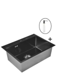 Plautuvė iš nerūdijančio plieno Wisent W36050B  (60x50 cm) su dozatoriumi - Image 3