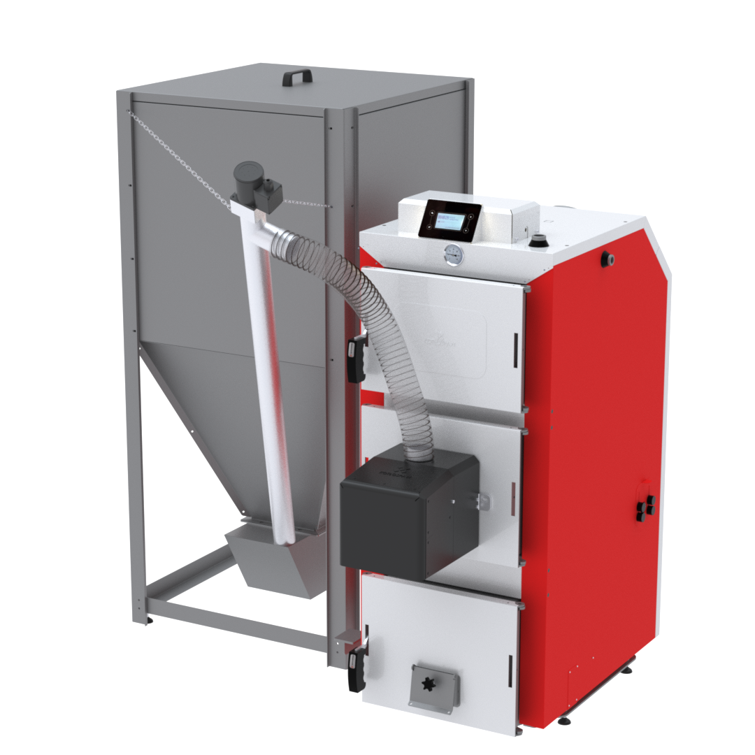 Drewko-Plus-EasyROT-slider-z-gory Granulinis katilas DrewKo Hybrid 12 kW su EASY ROT degikliu - Image 1