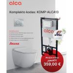 WC potinkinis komplektas su Alca Plast rėmu bei mygtuku ir RAVAK puodu - Image 5