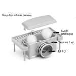 Dušo latakas "Vline Stainless Steel" su grotelėmis plytelei įklijuoti 700mm - Image 2