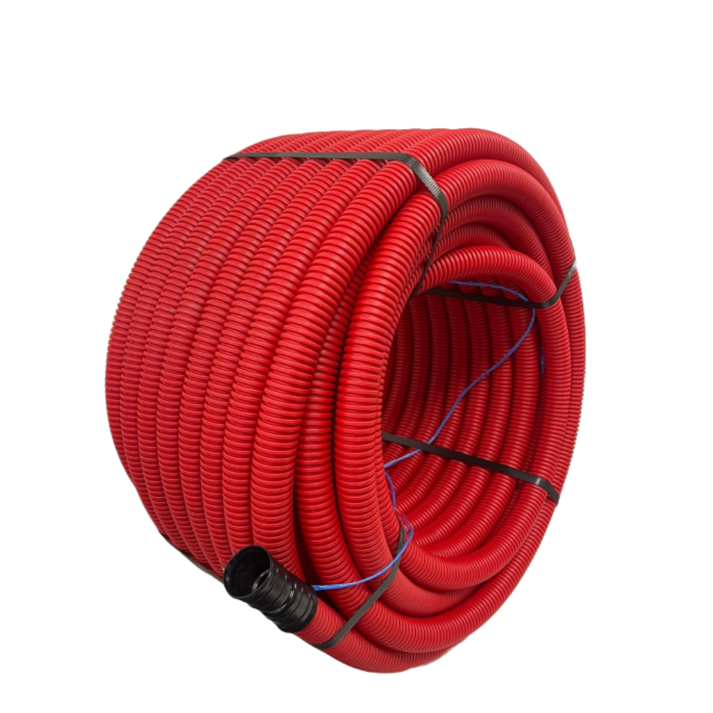 ecoflex Vamzdis gofruotas d40 450N DW FLEX raudonas (ritė 50m) - Image 1