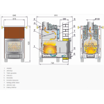 Pirties krosnelė Kalvis PR2-1 15 kW su 1,7 kW vandens kontūru - Image 2