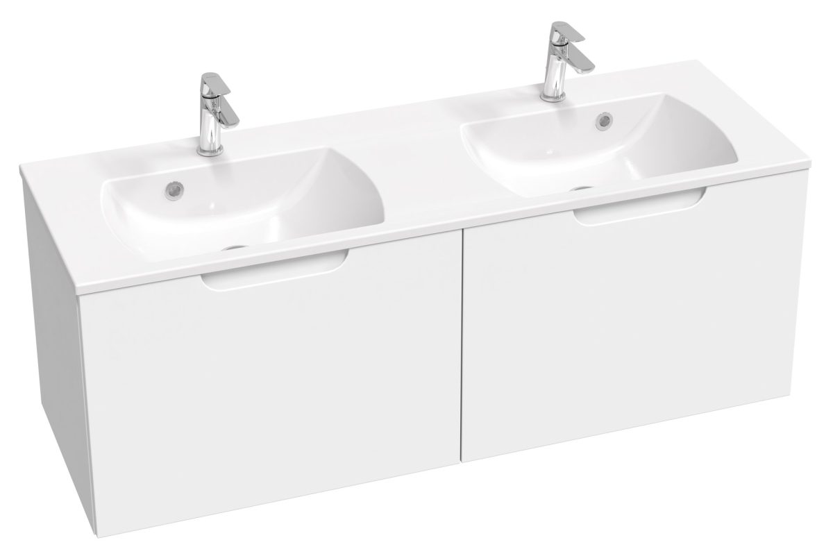 Dvigubas praustuvas Classic Slim 130, su anga maišytuvams ir perpildymui - Image 3