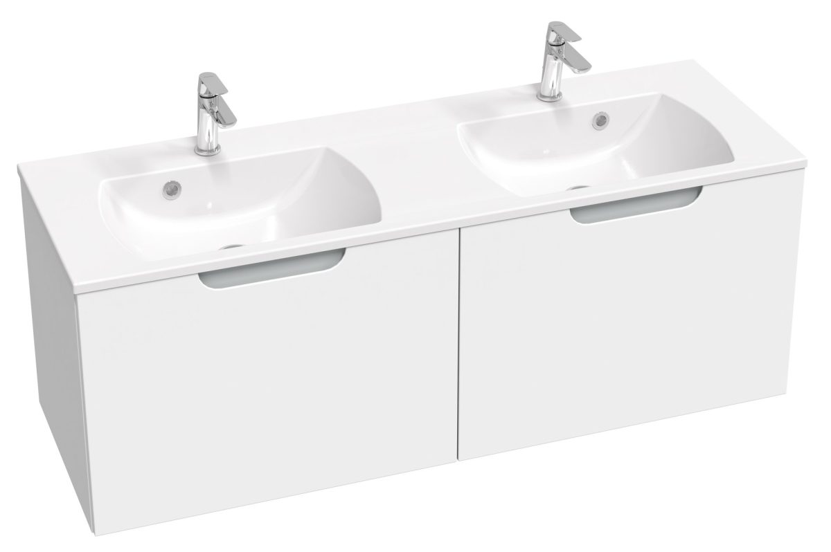Dvigubas praustuvas Classic Slim 130, su anga maišytuvams ir perpildymui - Image 4