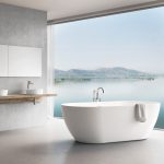 Vonia Freedom O 169 x 80, laisvai pastatoma, balta, sifono dangtelis baltos/juodos/chromo spalvos
