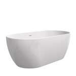 Vonia Freedom O 169 x 80, laisvai pastatoma, balta, sifono dangtelis baltos/juodos/chromo spalvos - Image 3