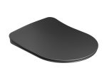 WC unitazo dangtis Uni Chrome Flat, juodas