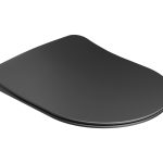 WC unitazo dangtis Uni Chrome Flat, juodas