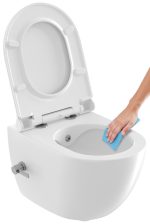 WC bidė Uni Chrome RimOff, pakabinamas, baltas - Image 6
