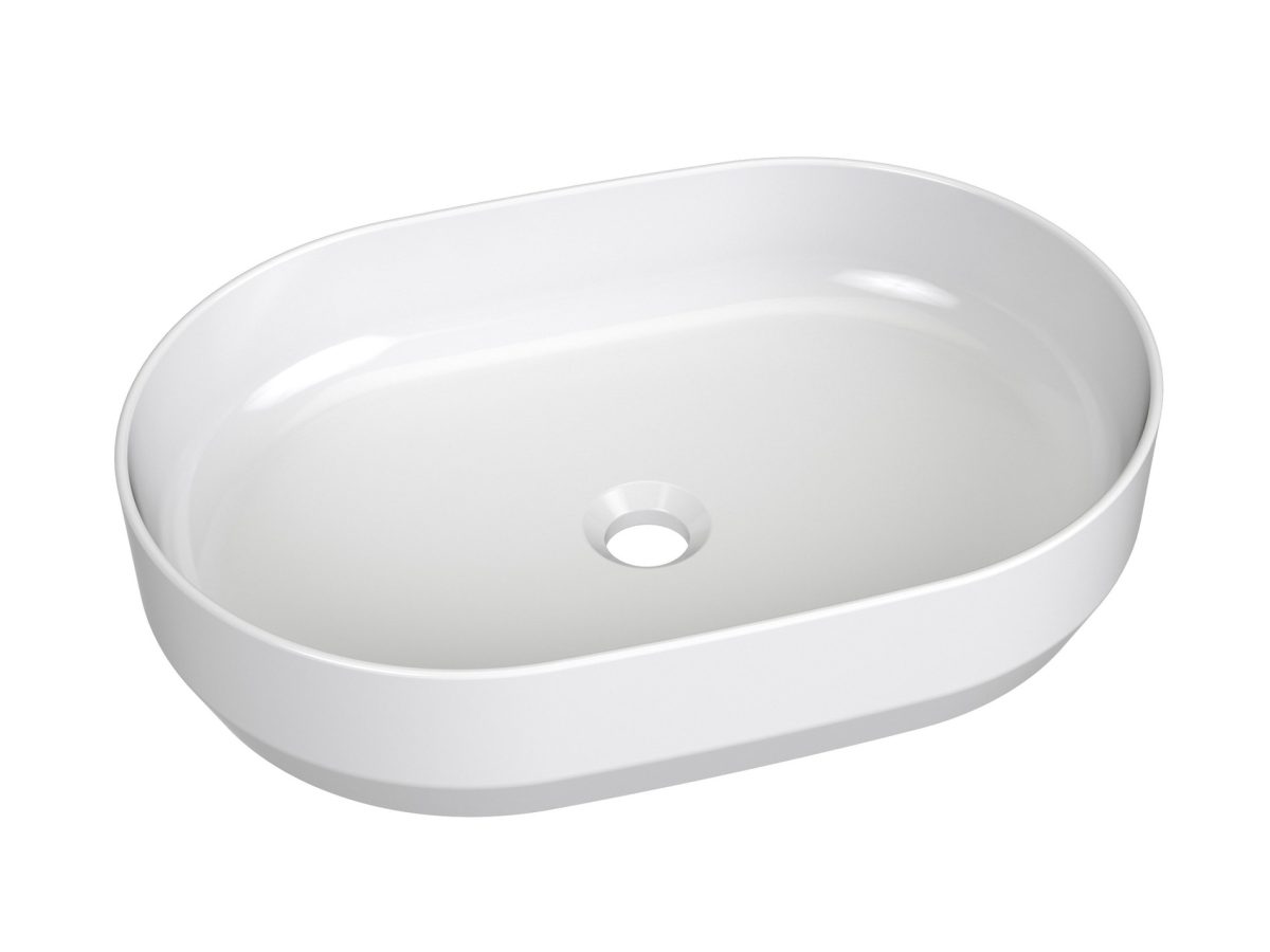 Keraminis praustuvas Zeta Slim 55 baltas - Image 3