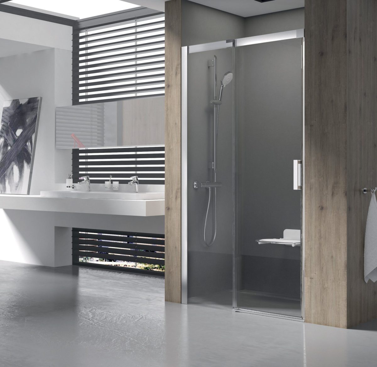 TE 033.00CR Termostatinis sieninis dušo maišytuvas be dušo komplekto, chromas - Image 4