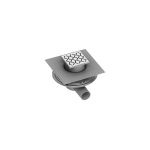 Nutekamasis latakas SN501 10,5x10,5, iš plastiko su nerūdijančiomis grotelėmis - Image 2